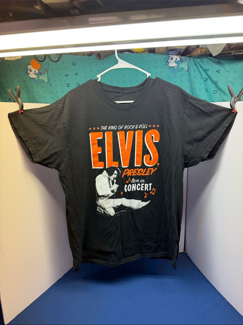 Black Elvis Presley Concert Graphic Short Sleeve Tee